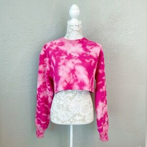 Champion Reverse Weave Tie-Dye Cropped Sweatshirt – Women’s Size Small